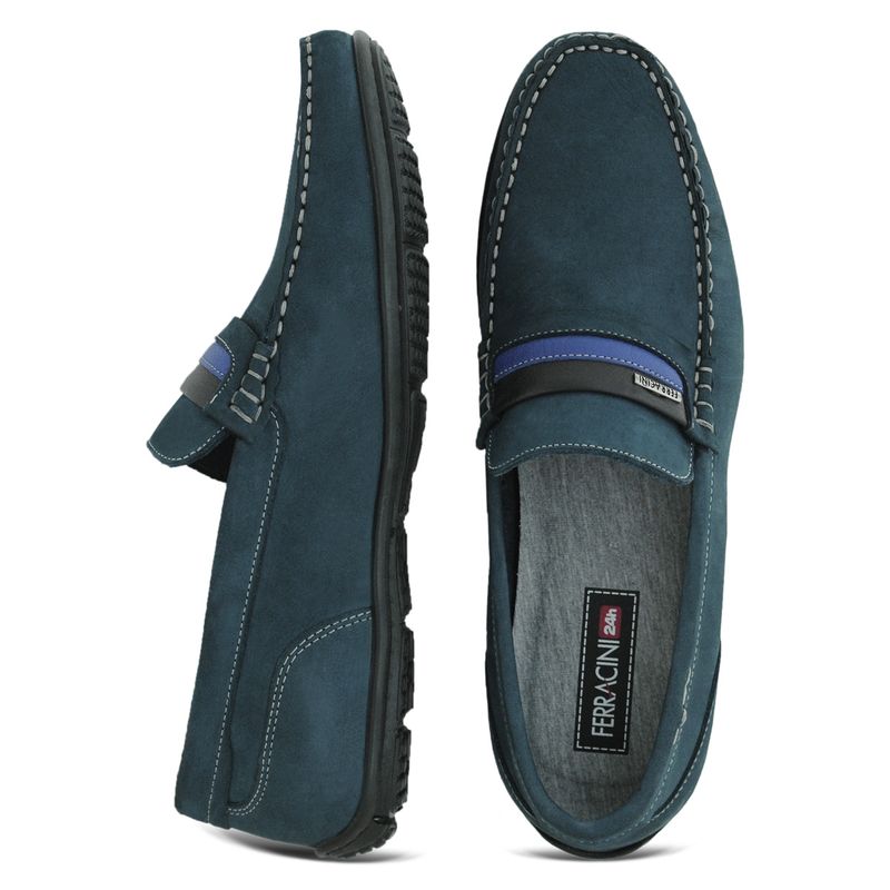 mocassim ferracini azul