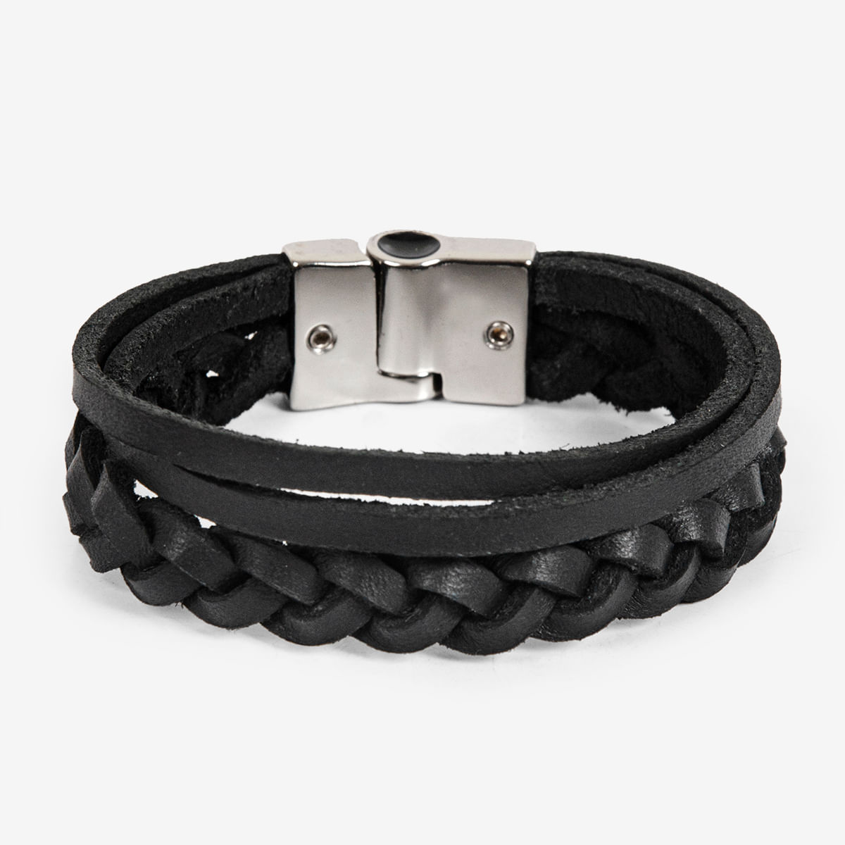 Pulseira Ferracini Trançada em Couro STL001A